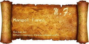 Mangol Fanni névjegykártya